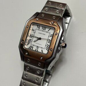 Men's Silver and Gold Watch